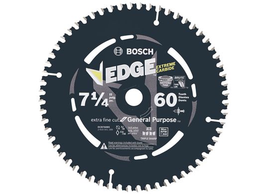 5 pc. 7-1/4 In. 60 Tooth Edge Circular Saw Blades for Extra-Fine Finish