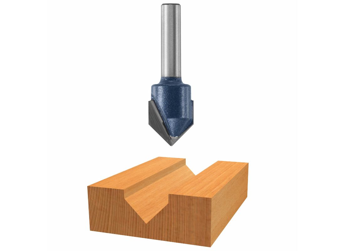 90° x 3/8 In. Carbide Tipped V-Groove Bit Bosch 84300M