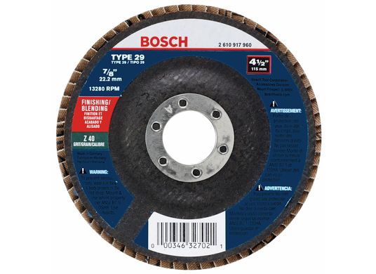 4-1/2 In. 7/8 In. Arbor Type 29 40 Grit Blending/Grinding Abrasive Wheel