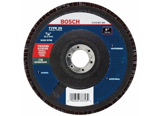 6 In. 7/8 In. Arbor Type 29 60 Grit Blending/Grinding Abrasive Wheel