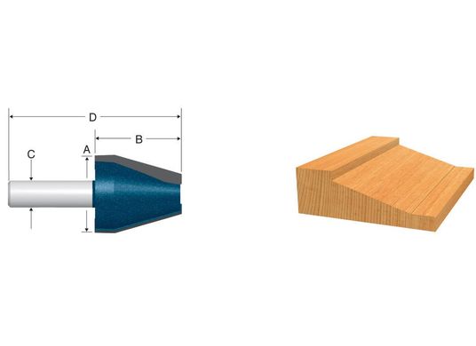 1-1/8 In. x 1-5/8 In. Carbide Tipped Traditional Vertical Raised Panel Bit