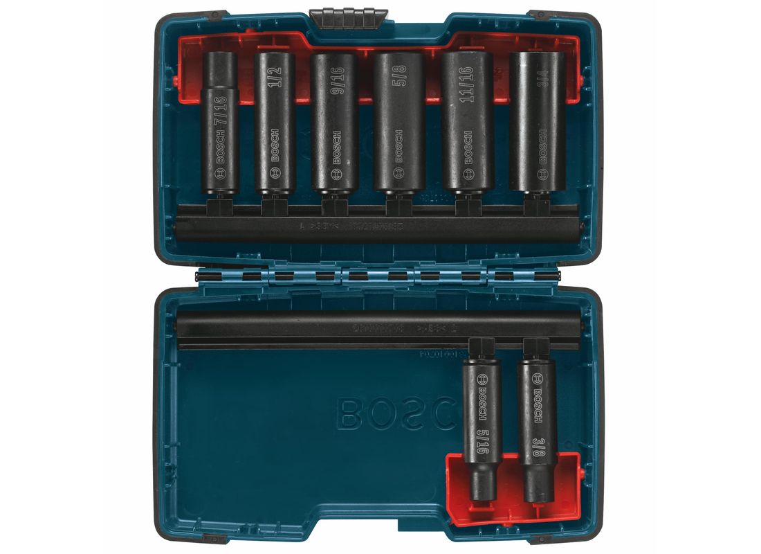 8 Pc. 3/8 Deep Well Socket Set Bosch 27285