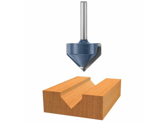 90° x 1-1/4 In. Carbide Tipped V-Groove Bit