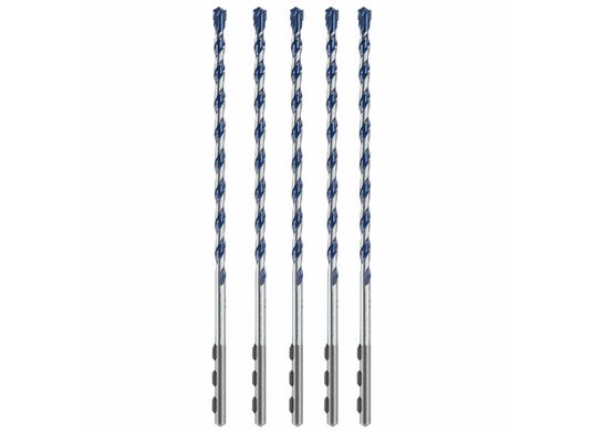 5 Pieces 3/16 In. x 6 In. BlueGranite™ Turbo Carbide Hammer Drill Bits