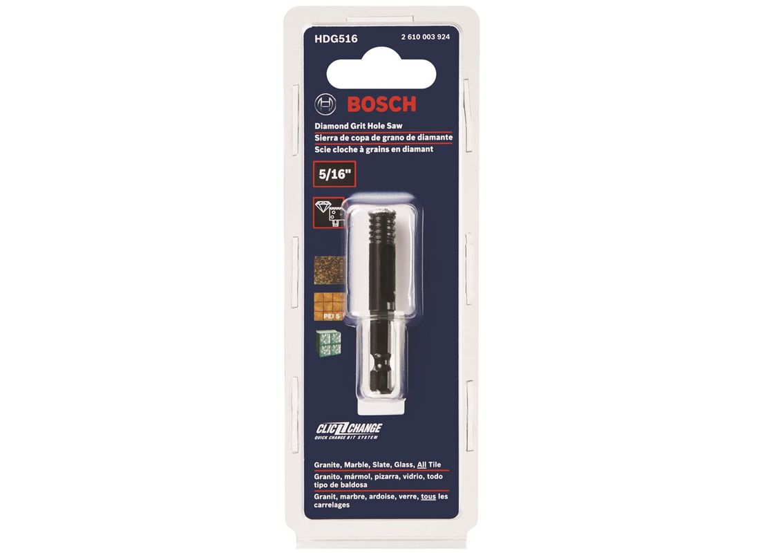 Scie-cloche diamantée de 5/16 po Bosch HDG516