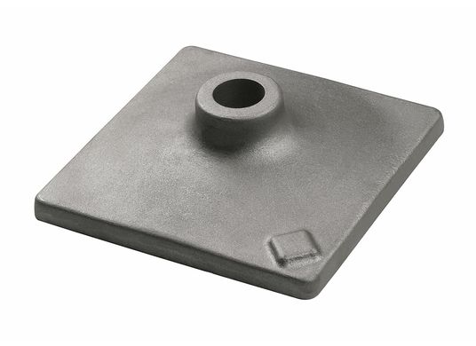 Plaque à damer de 6 po x 6 po, pièce en acier hexagonale pour marteau de 1-1/8 po