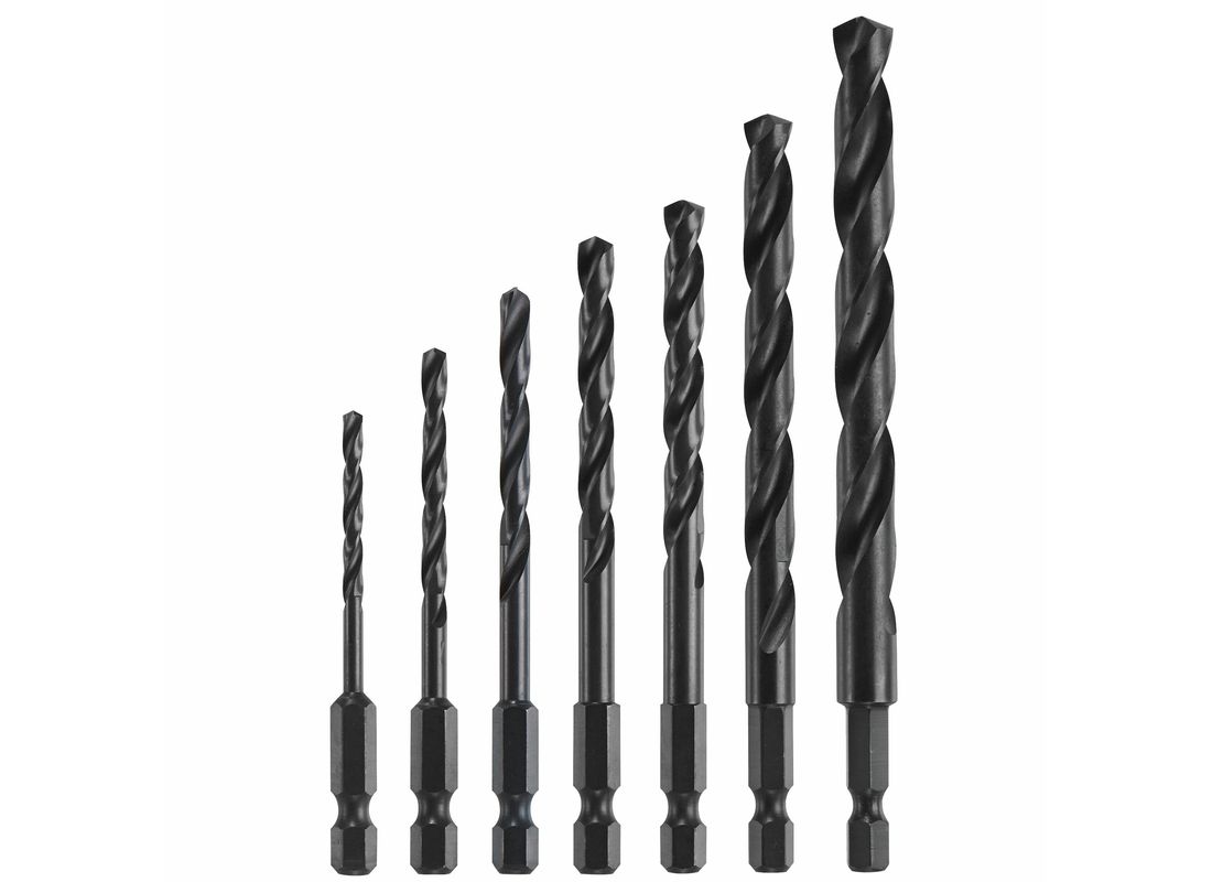 7-pc. Hex Shank Impact Tough Drill Bit Set, Black Oxide Bosch IMD5007