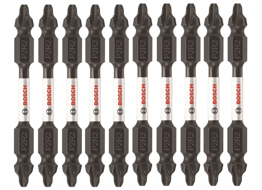 10 pc. Impact Tough™ 2.5 In. Phillips®/Square #2 Double-Ended Bits (Bulk Pack) Bosch ITDEP2R225B