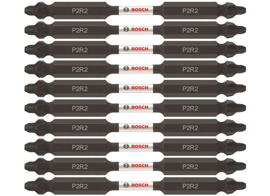 10 pc. Impact Tough™ 3.5 In. Phillips®/Square #2 Double-Ended Bits (Bulk Pack)