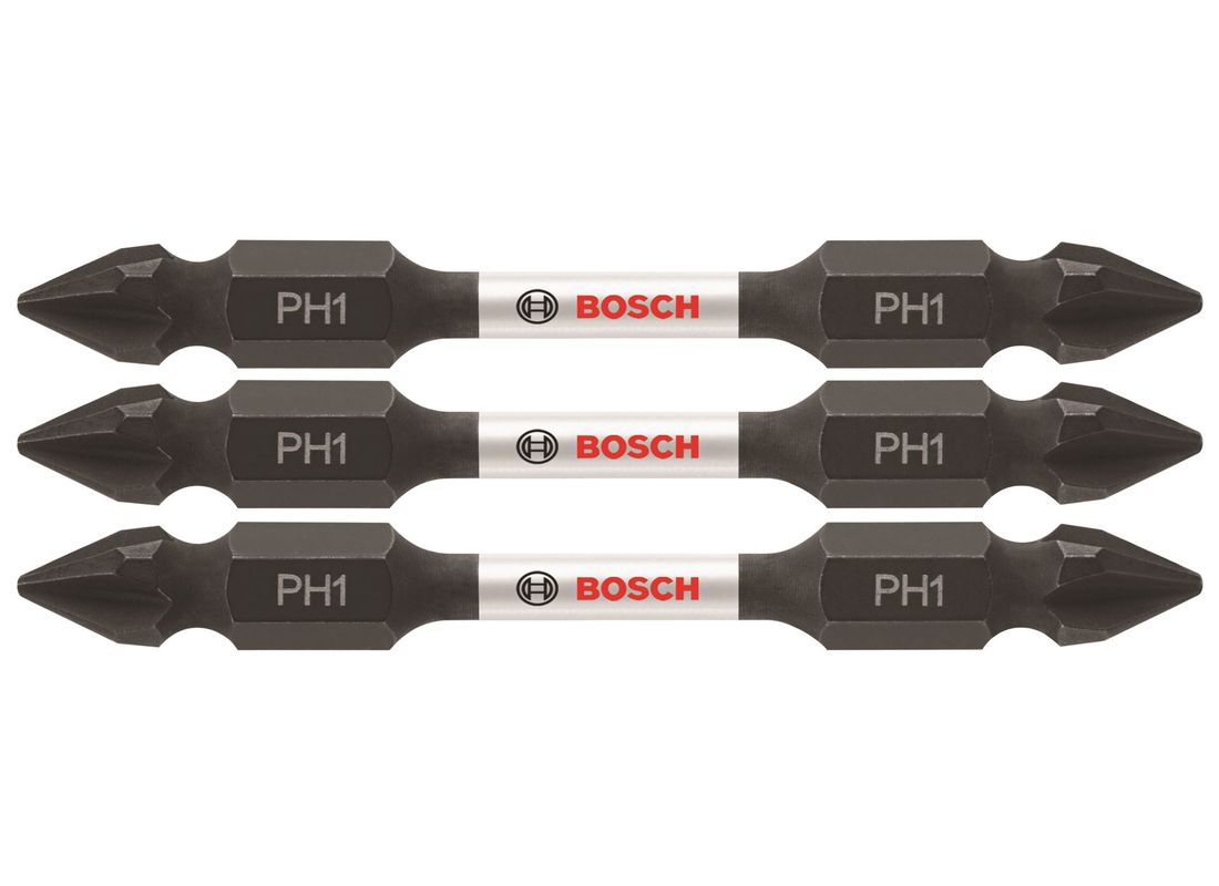 3 pc. Impact Tough™ 2.5 In. Phillips® #1 Double-Ended Bits Bosch ITDEPH12503