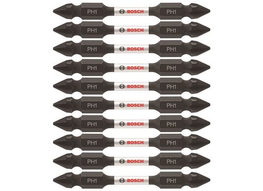 10 Impact Tough™ 2,5 po Phillips® #1 embouts de vissage doubles (en vrac)