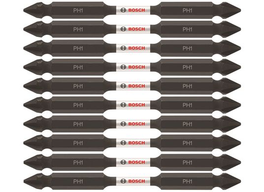10 pc. Impact Tough™ 3.5 In. Phillips® #1 Double-Ended Bits (Bulk Pack)