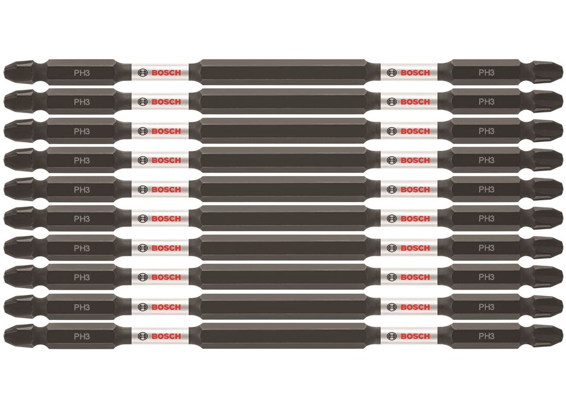 10 Impact Tough™ 6 po Phillips® #3 embouts de vissage doubles (en vrac) Bosch ITDEPH36B