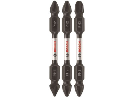 3 pc. Impact Tough™ 2.5 In. Phillips® Double-Ended Bit Set