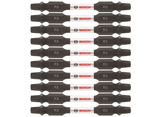 10 pc. Impact Tough™ 2.5 In. Square #3 Double-Ended Bits (Bulk Pack)