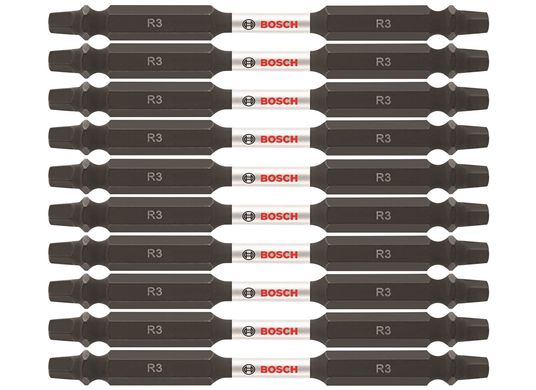 10 pc. Impact Tough™ 3.5 In. Square #3 Double-Ended Bits (Bulk Pack)