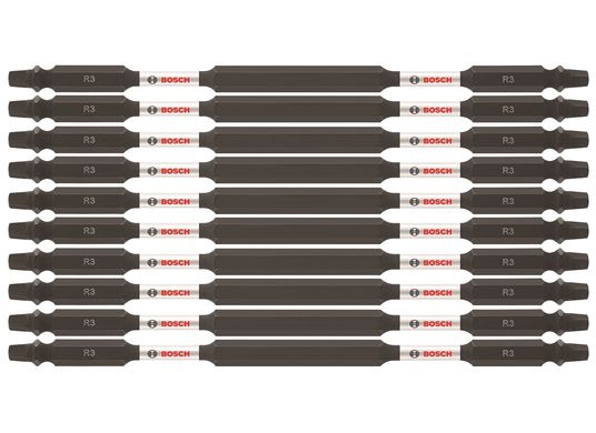 10 pc. Impact Tough™ 6 In. Square #3 Double-Ended Bits (Bulk Pack)