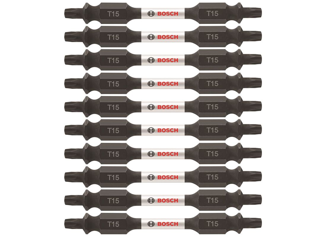 10 Impact Tough™ 2,5 po Torx® #15 embouts de vissage doubles (en vrac) Bosch ITDET1525B