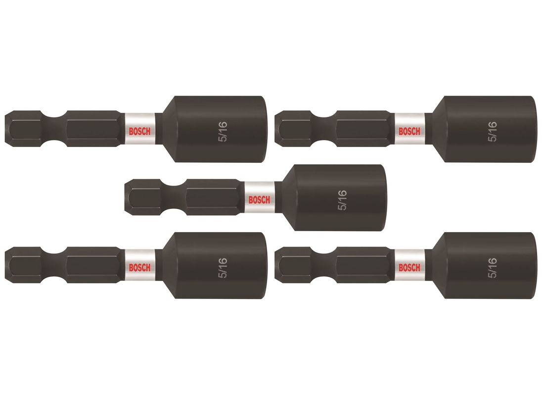 Tourne-écrous Impact Tough™ de 5/16 po x 1-7/8 po, 5 pièces (en vrac) Bosch ITNS516B