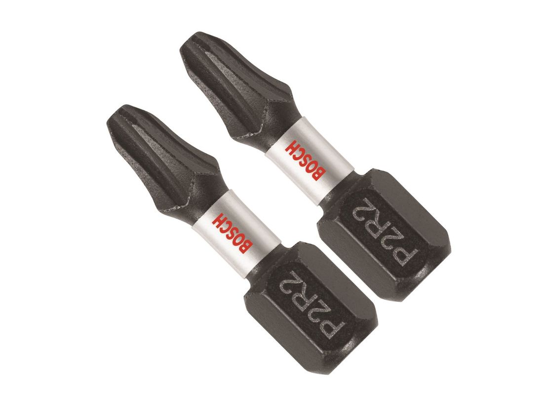 2 pc. Impact Tough™ 1 In. Phillips®/Square #2 Insert Bits Bosch ITP2R2102