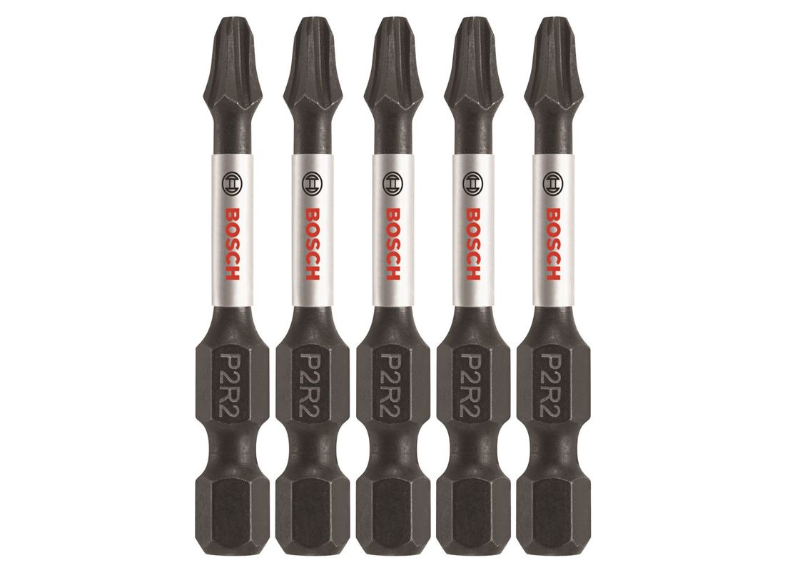 5 pc. Impact Tough™ 2 In. Phillips®/Square #2 Power Bits Bosch ITP2R2205