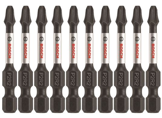 10 pc. Impact Tough™ 2 In. Phillips®/Square #2 Power Bits (Bulk Pack)