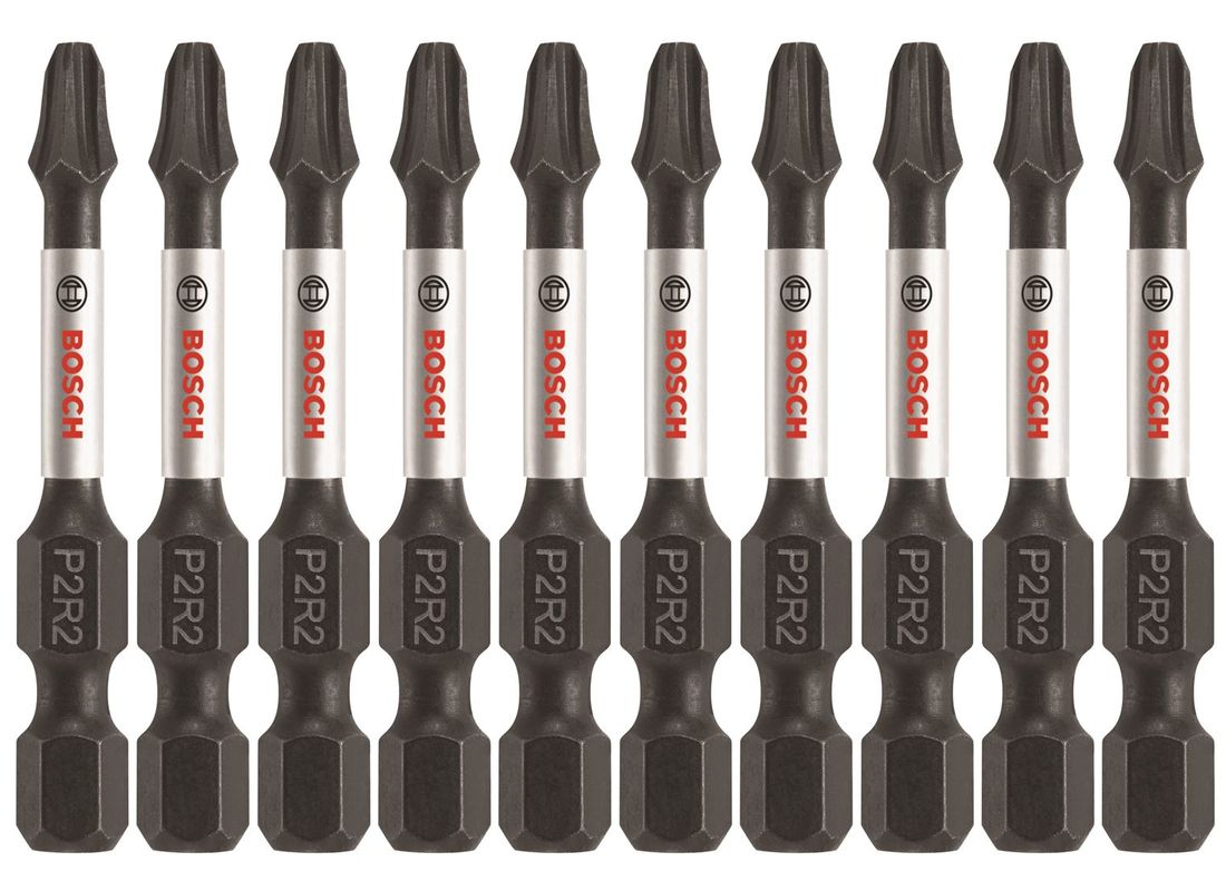 10 pc. Impact Tough™ 2 In. Phillips®/Square #2 Power Bits (Bulk Pack) Bosch ITP2R22B