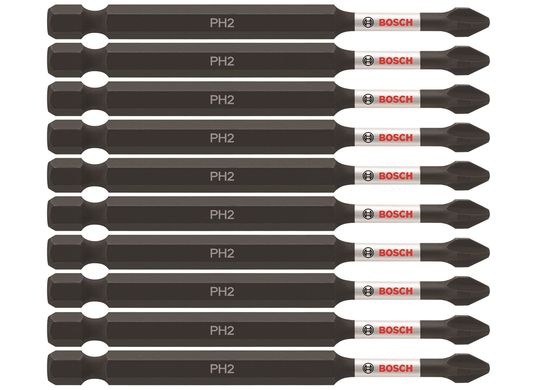 10 pc. Impact Tough™ 3.5 In. Phillips® #2 Power Bits (Bulk Pack)