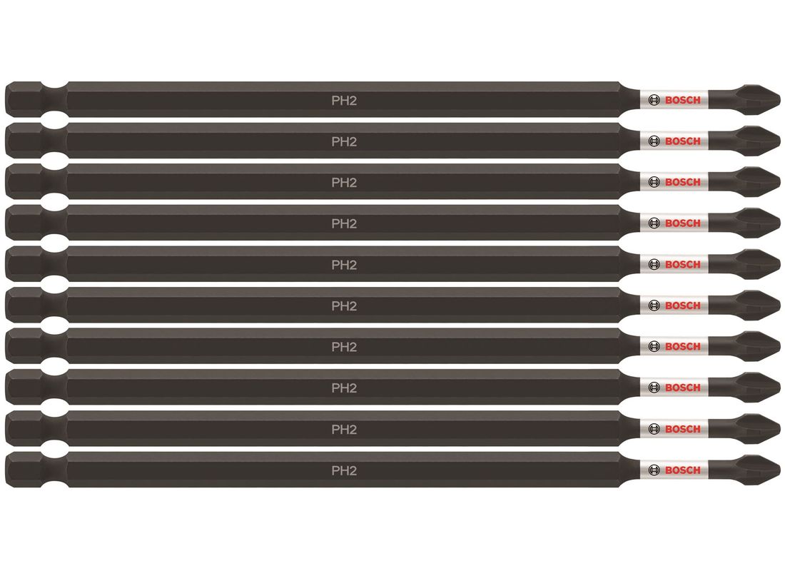 10 pc. Impact Tough™ 6 In. Phillips® #2 Power Bits (Bulk Pack) Bosch ITPH26B