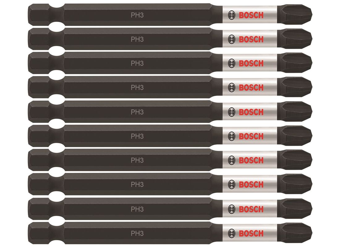 10 pc. Impact Tough™ 3.5 In. Phillips® #3 Power Bits (Bulk Pack) Bosch ITPH335B