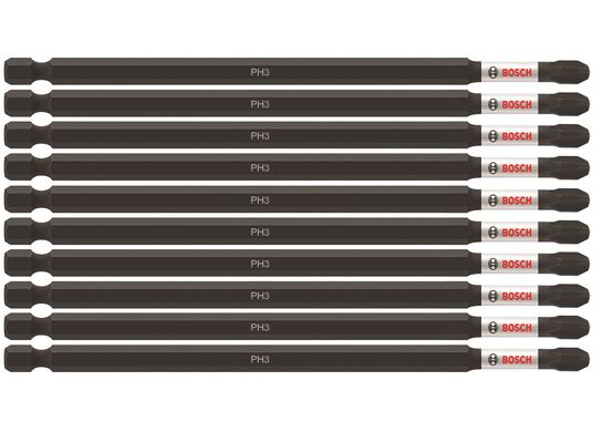 10 pc. Impact Tough™ 6 In. Phillips® #3 Power Bits (Bulk Pack)