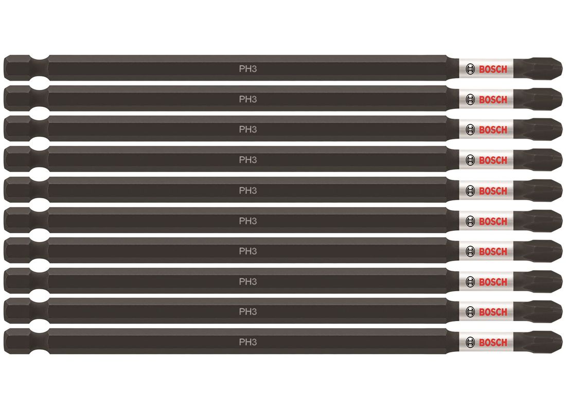 10 pc. Impact Tough™ 6 In. Phillips® #3 Power Bits (Bulk Pack) Bosch ITPH36B