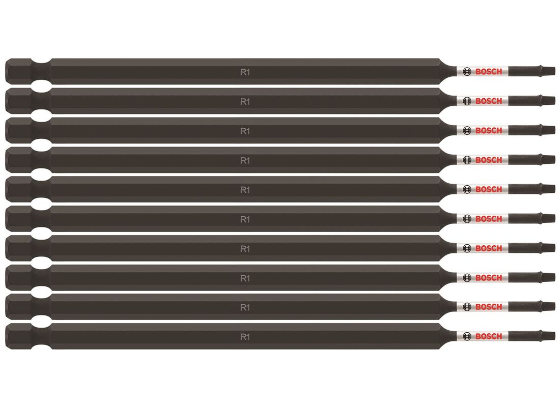 10 pc. Impact Tough™ 6 In. Square #1 Power Bits (Bulk Pack) Bosch ITSQ16B