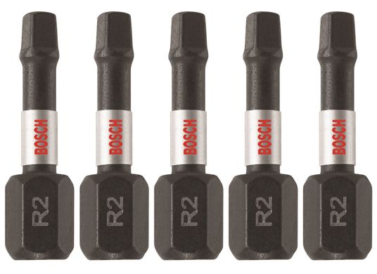 5 pc. Impact Tough™ 1 In. Square #2 Insert Bits