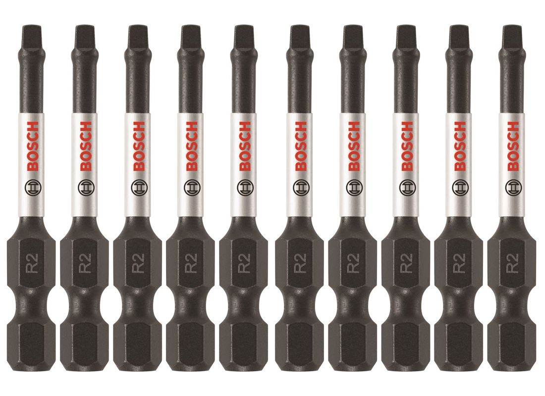 10 pc. Impact Tough™ 6 In. Square #3 Power Bits (Bulk Pack) Bosch ITSQ22B