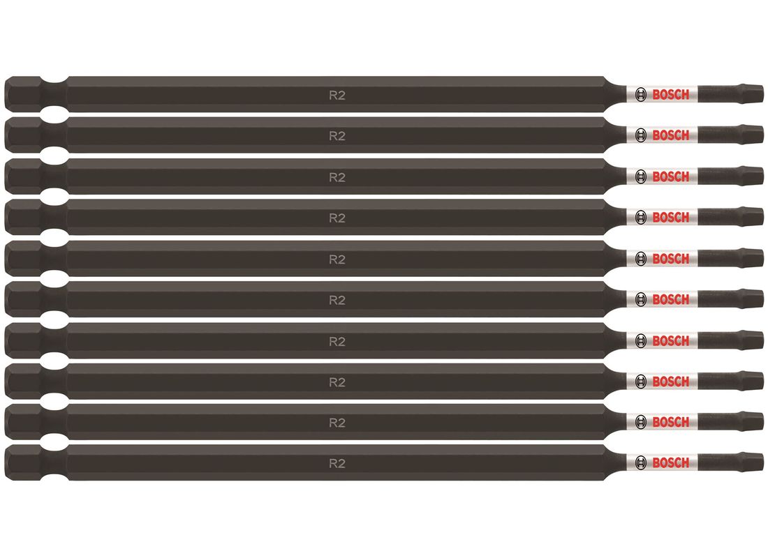 10 pc. Impact Tough™ 6 In. Square #2 Power Bits (Bulk Pack) Bosch ITSQ26B