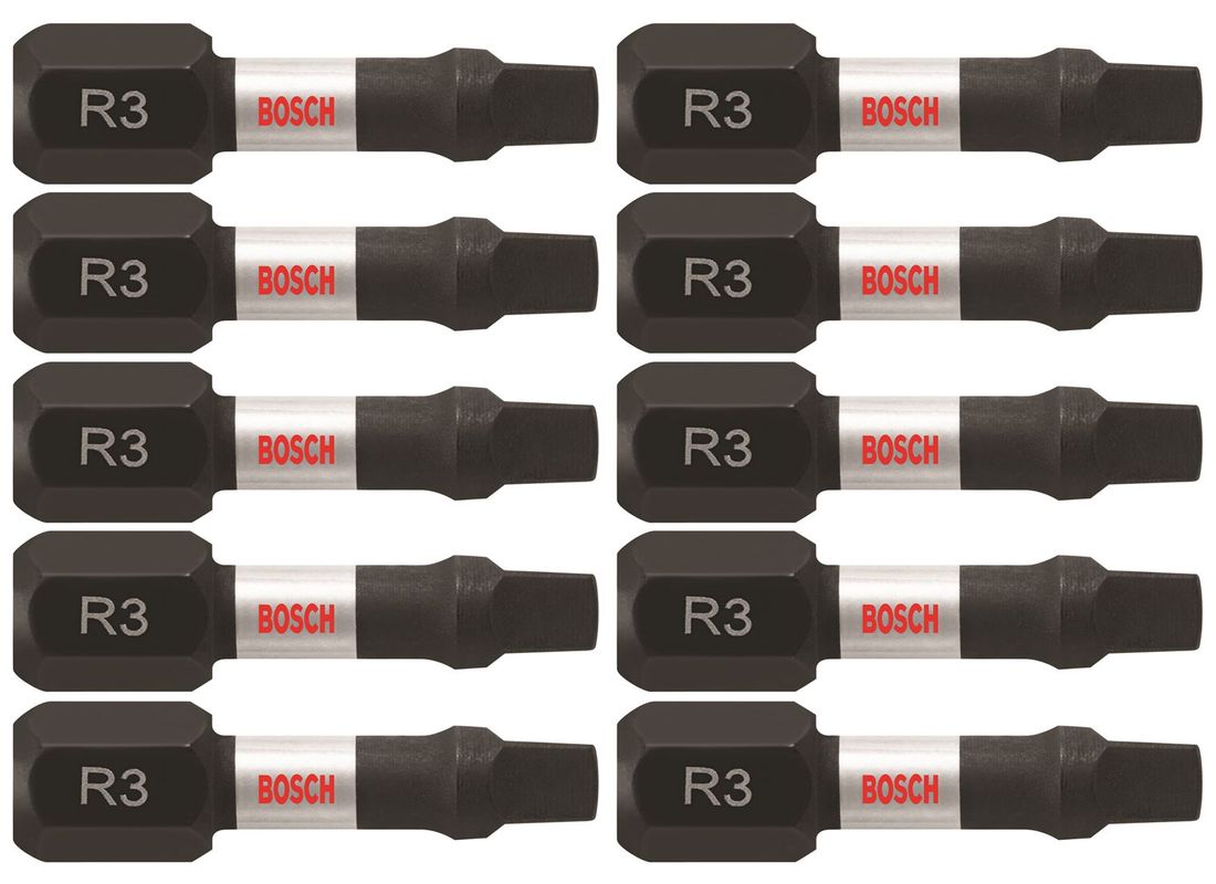 10 pc. Impact Tough™ 1 In. Square #3 Insert Bits (Bulk Pack) Bosch ITSQ31B