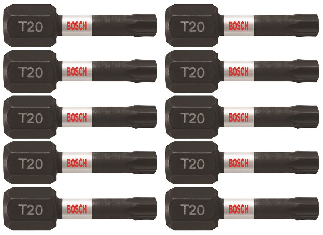 Embouts courts 1 po Impact Tough™ Torx® #20, 10 pièces (en vrac) Bosch ITT201B