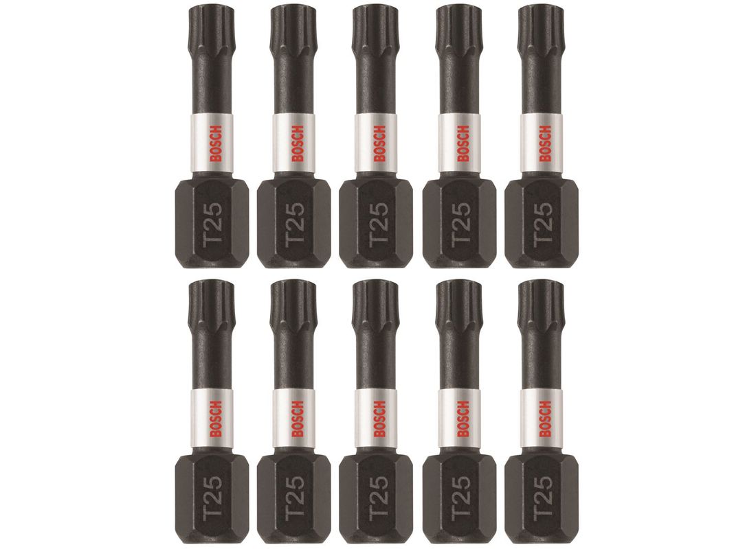 10 pc. Impact Tough™ 1 In. Torx® #25 Insert Bits (Bulk Pack) Bosch ITT251B