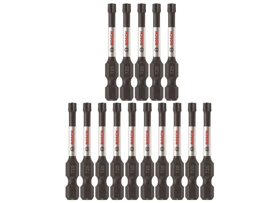 15 pc. Impact Tough™ 2 In. Torx® #25 Power Bits Bosch ITT25215