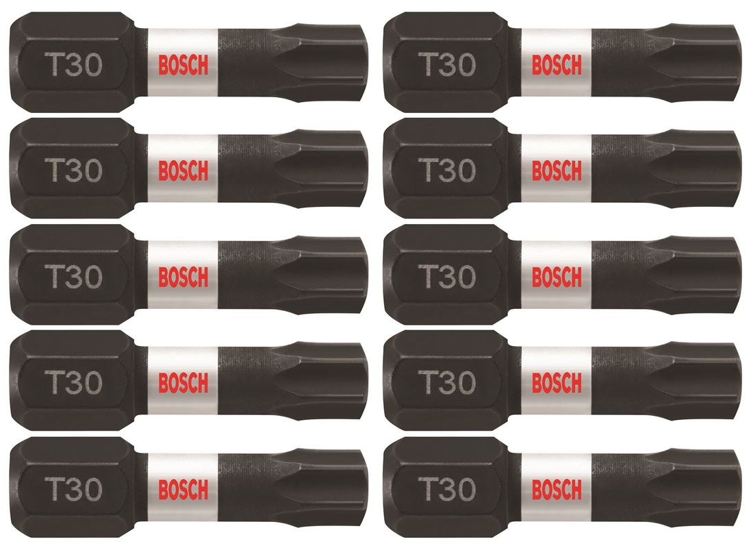 Embouts courts 1 po Impact Tough™ Torx® #30, 10 pièces (en vrac) Bosch ITT301B