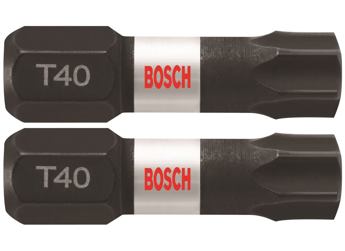 2 pc. Impact Tough™ 1 In. Torx® #40 Insert Bits Bosch ITT40102