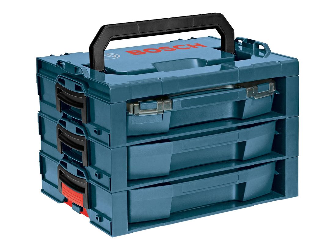 Organizational Shelf System with Drawers and Carry Handle Bosch L-RACK