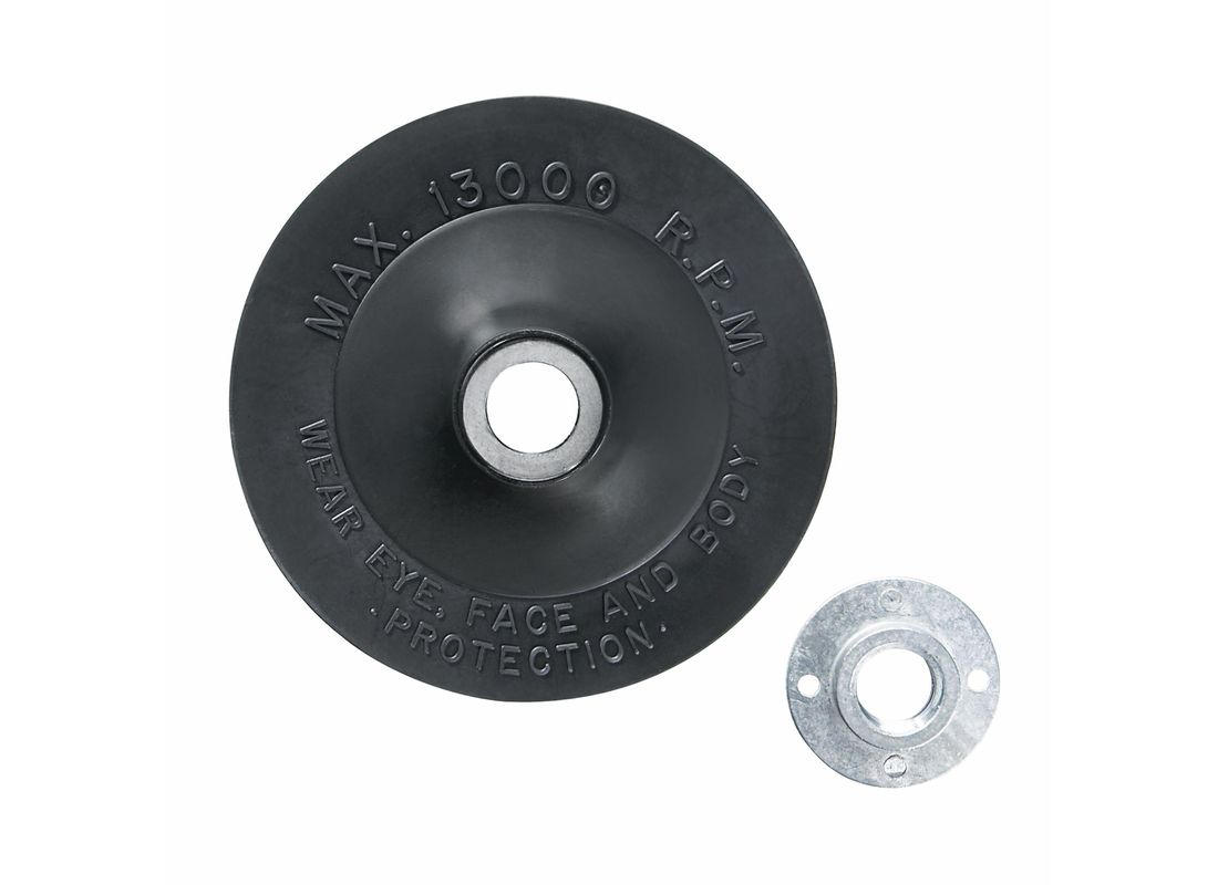 4-1/2 In. Angle Grinder Accessory Rubber Backing Pad with Lock Nut Bosch MG0450