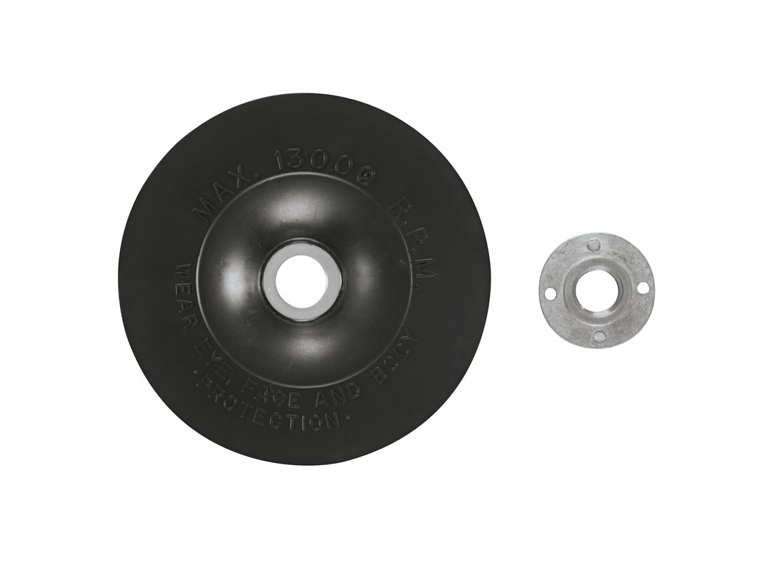 5 In. Angle Grinder Accessory Rubber Backing Pad with Lock Nut Bosch MG0500