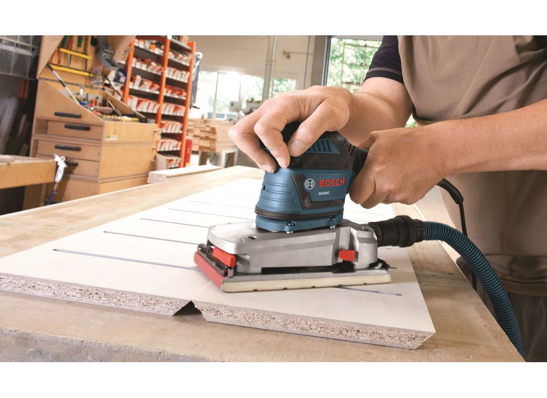 Half-Sheet Orbital Finishing Sander with Vibration Control and SheetLoc™ Supreme Bosch OS50VC