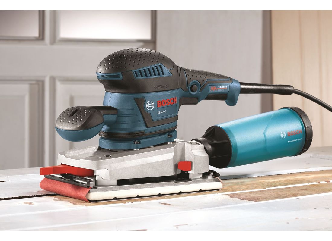 Half-Sheet Orbital Finishing Sander with Vibration Control and SheetLoc™ Supreme Bosch OS50VC