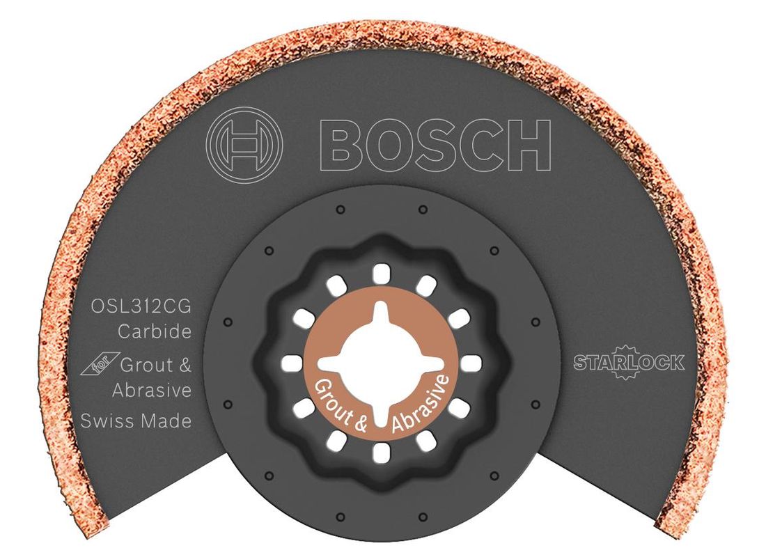 3-1/2 In. x 1/8 In. Starlock® kerf Carbide Grit/Grout Grinding Blade Bosch OSL312CG