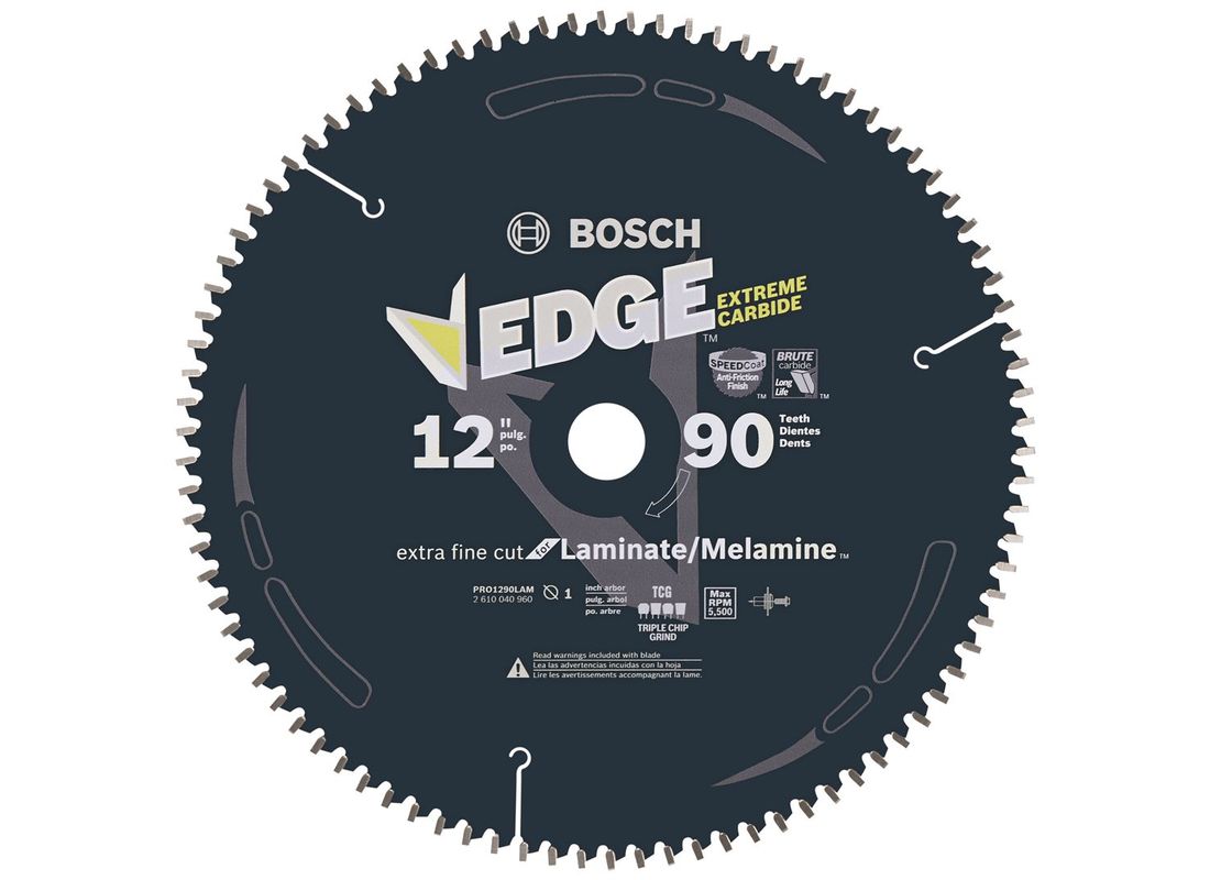 12 In. 90 Tooth Edge Circular Saw Blade for Laminate Bosch PRO1290LAM