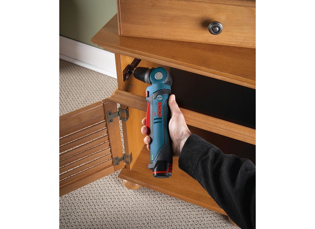 Perceuse angulaire 12 V Max de 3/8 po avec tiroir avec espaces Exact-Fit™ Bosch PS11BN